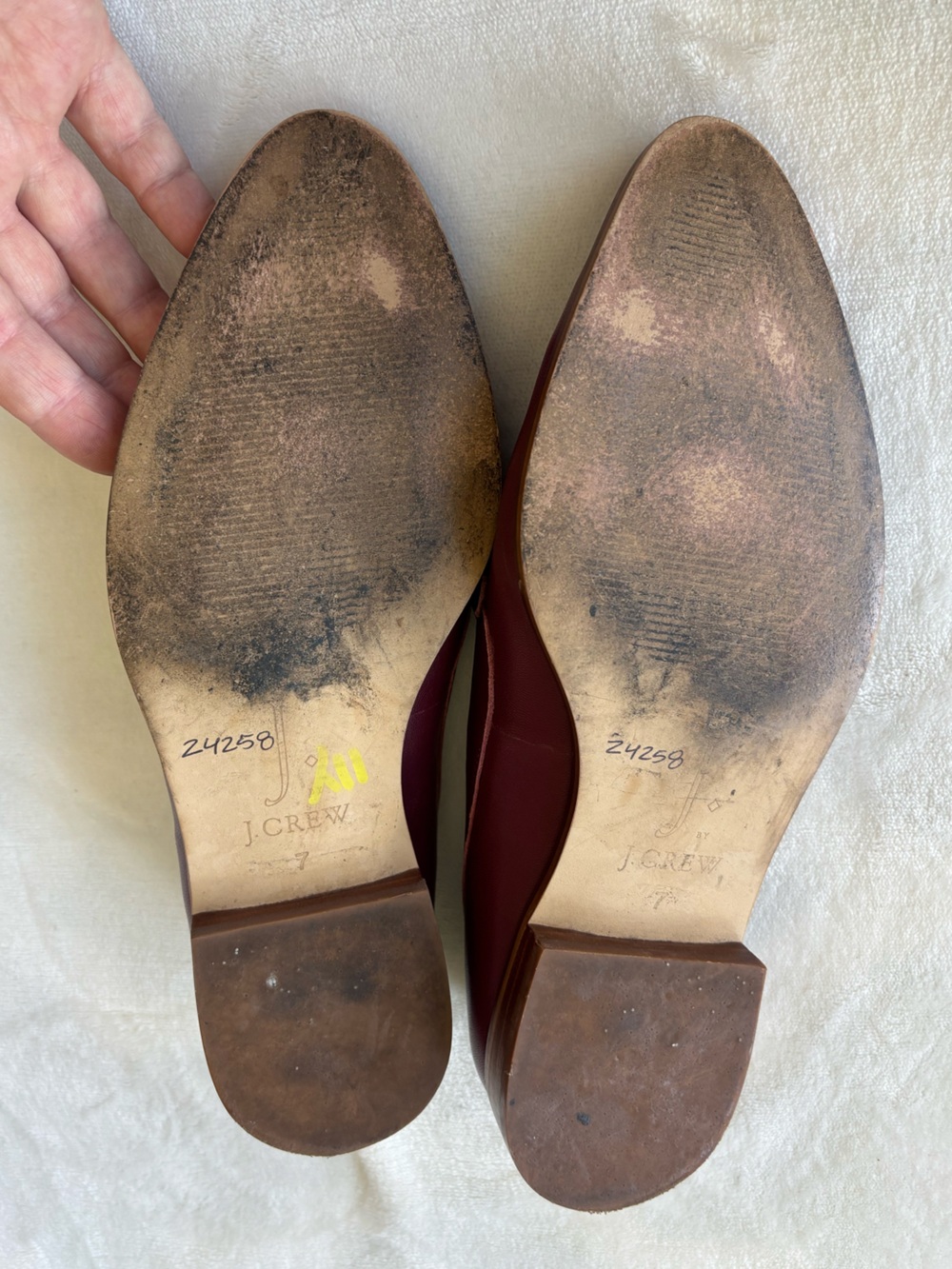 J. Crew Women’s Burgundy Leather Pointed Loafers - Picture 5 of 9